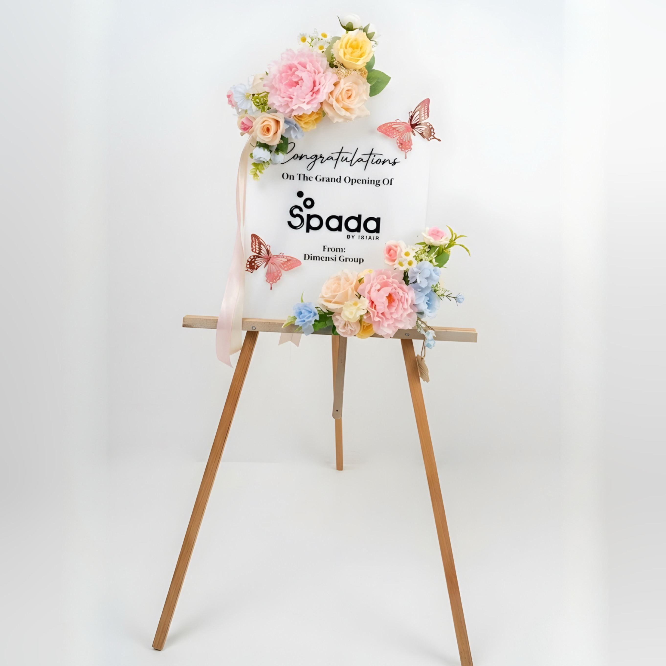 Papan Bunga Akrilik A3 Kubah Putih
