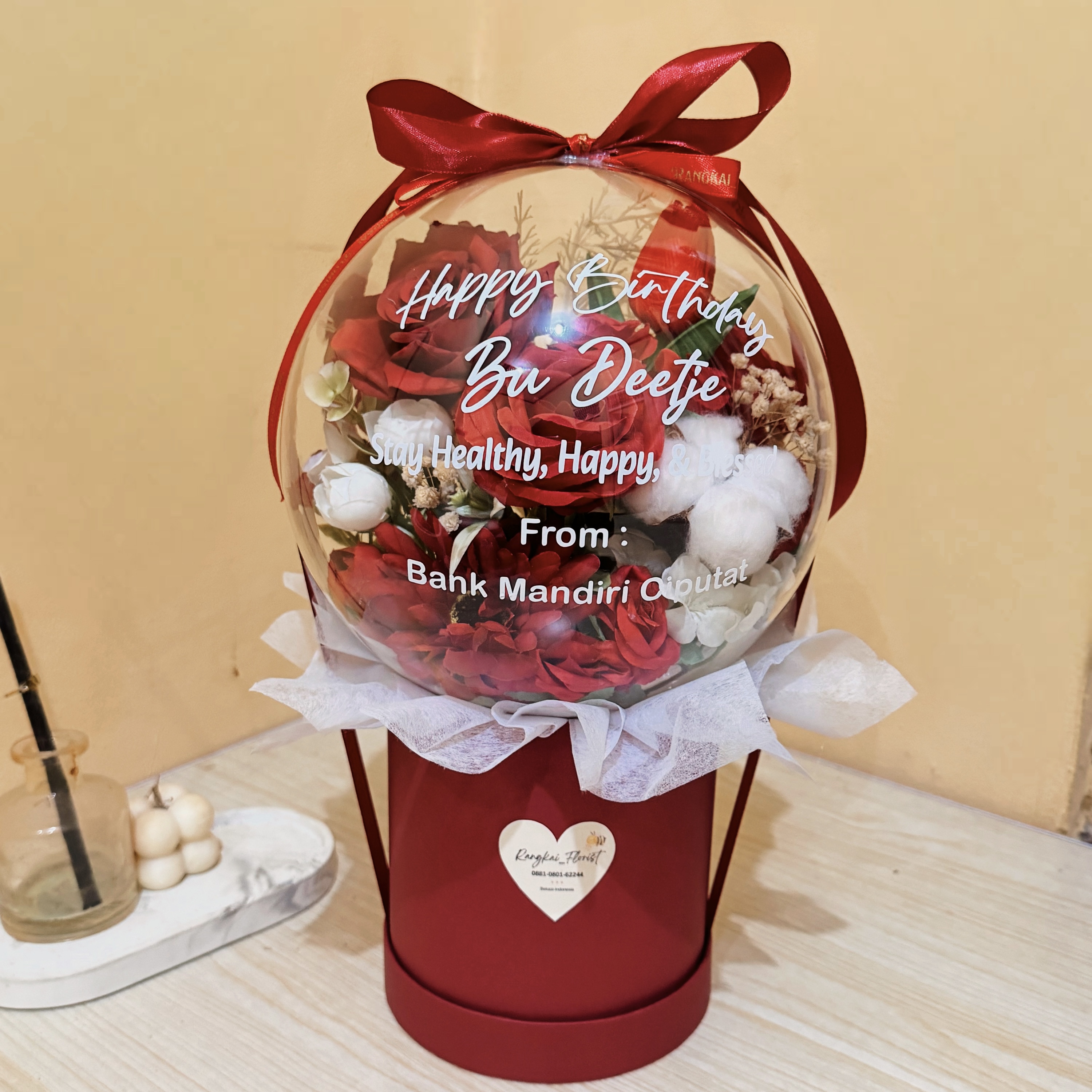 Balon Bunga Akrilik D20