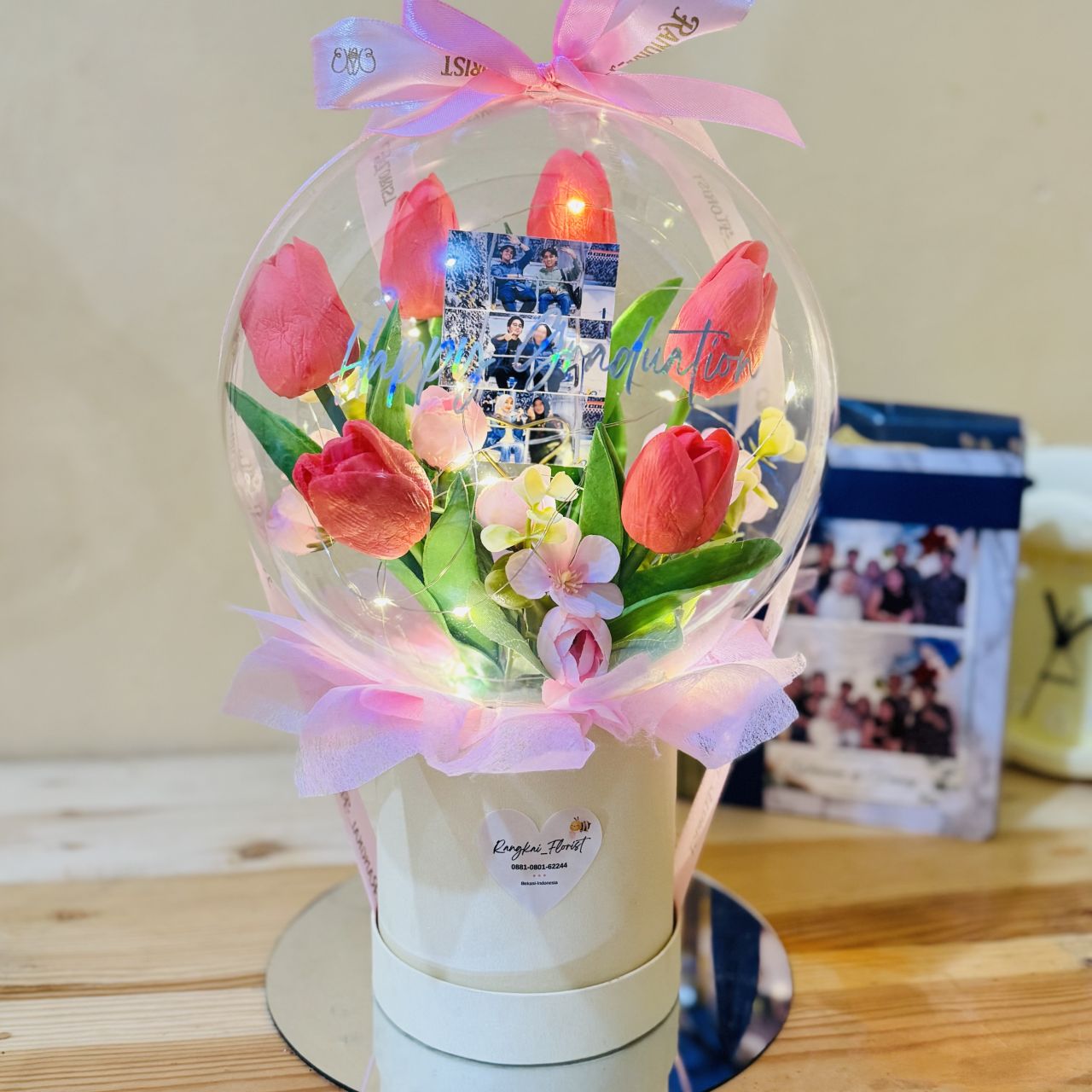 Balon Bunga Akrilik Tulip (RA15)